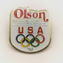 Olson Travel World Olympics 1992 Vintage Pin Brooch 92 - $11.95