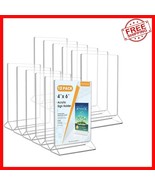 Elegant 4x6 Clear Acrylic Menu Stand - Double-Sided Display for Events &amp;... - $935.95 MXN