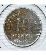 1916 D German Empire 10 Pfennig Coin - $56.26 MXN