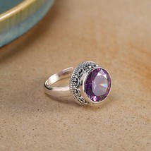 Uglyless Island Wind Faceted Purple Crystals Rings for Women Exotic Big Size Cry - £40.17 GBP