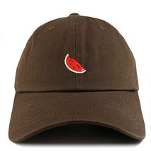 Trendy Apparel Shop Watermelon Patch Solid Cotton Unstructured Dad Hat - Brown - £13.69 GBP