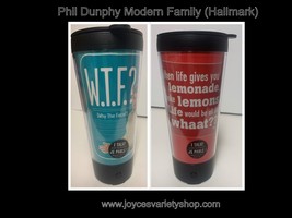 Hallmark Phil Dunphy Modern Family Talking Travel Coffee Tumbler W.T.F. or WHAAT - £10.95 GBP