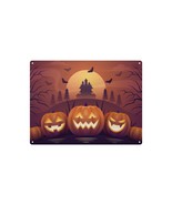Halloween Pumpkin Metal Tin Sign Home Office Bar Cafe Decor - £15.16 GBP