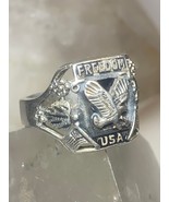 Freedom USA ring size 10 Eagle biker  band sterling silver  women men - €150,35 EUR