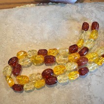Acrylic Beads Amber Colors, Freeform Nuggets, 20 Beads, 16mm to 21mm - $4.99