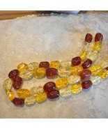 Acrylic Beads Amber Colors, Freeform Nuggets, 20 Beads, 16mm to 21mm - $6.84 CAD