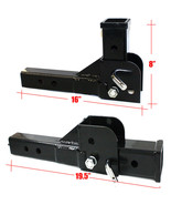 Folding 2&quot; Trailer Hitch Mount Shank Foldable Adapter Cargo Wheelchair C... - $46.74