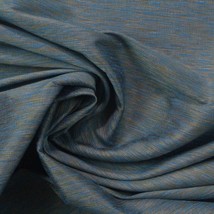 P Kaufmann Sitara Stream Blue Gold Shimmer Faux Silk Woven Fabric By Yard 54&quot;W - £7.06 GBP