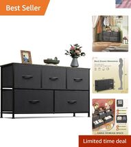 Multi-Functional Dresser with 5 Drawers - Perfect for Bedroom &amp; Living Room - $95.61