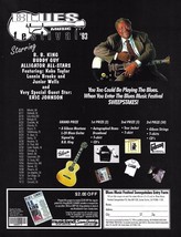B.B. King 1993 Blues Music Festival 8 x 11 advertisement Buddy Guy Eric ... - $4.23