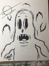 Frank Forte Ghost Creature Monster  Horror Original Art Copic Marker Drawing - £22.00 GBP