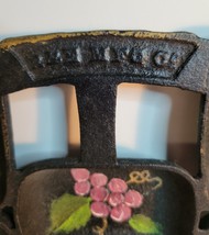 Cast Iron No. 9 Muffin Pan 1800's R&E Mfg. Co. with Painted Design image 2