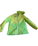 Port o sport vintage 80s  water repellent nylon jacket Neon Green yellow... - £23.38 GBP