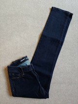 Old Navy Curvy Mid Rise Jeans Womens Size 4 Long Blue Dark Wash Skinny Leg Stret - £18.71 GBP