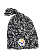 Pittsburgh Steelers NFL Knit Gray Slouch Tassle Winter Hat Women&#39;s New Era - £7.51 GBP
