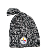 Pittsburgh Steelers NFL Knit Gray Slouch Tassle Winter Hat Women&#39;s New Era - $9.46