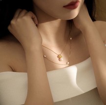 18K Gold Royal Pearl Twin Set Necklaces  bold, vermeil, 2x, vinader - £57.63 GBP