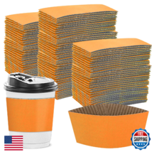 Disposable Corrugated Kraft Paper Coffee Cup Sleeves for Hot/Cold Drinks - $40.00