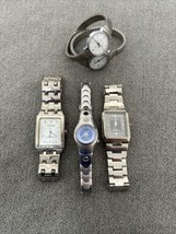 Lot of 5 Silver Tone Women&#39;s Watches Ripcurl Timex Paul Jardin Estate Fi... - $24.75