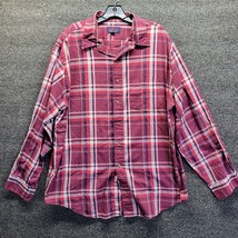 VTG Arrow Sport Red Black Plaid Button-Down Sz XL Long sleeve - $15.68