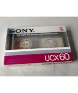 Sony UCX 60 Type II  Chrome High Bias Cassette Tape NEW FACTORY SEALED NOS - £17.08 GBP