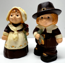 Hallmark Pilgrim Boy Girl Salt Pepper Shaker Set - £15.73 GBP