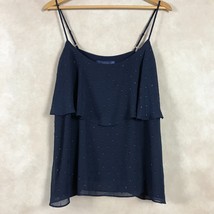 RACHEL ROY Navy Blue Sleeveless Embellished Tiered Tank Top NEW Size Large - £8.85 GBP