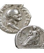 VESPASIAN / PON MAX TR P. Peace &quot;Pax&quot; 75 AD Roman Empire Denarius Coin R... - €88,82 EUR