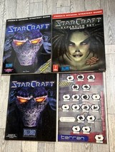 Lot Of 3 Starcraft Official Strategy &amp; ExpansionGuides, Manual Plus Bonus Charts - £14.72 GBP