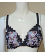 Savage X Fenty Black Lace Floral Underwire Bra Size 38 DD NEW - €12,73 EUR