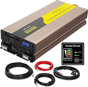 3000W Pure Sine Wave Inverter Charger, Auto Transfer Switch, Remote Cont... - £577.97 GBP