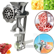 Heavy Duty Manual Meat Grinder Mincer Cast Iron Table Hand Crank Kitchen Tool - £43.95 GBP