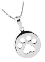 Silver Jewelry Dog Paw Print Pendant Necklace Paw - £83.02 GBP
