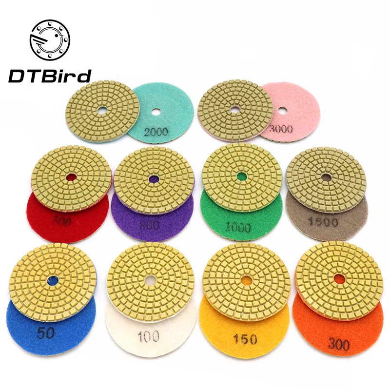 4&quot; 100mm 80mm  Wet Polishing Pads  Polishing Discs Granite Marble Concrete Stone - £124.62 GBP