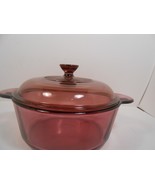 Vintage Pyrex Corning Ware 1148 Cranberry 1.5 QT Casserole Dish With Lid  - €15,21 EUR