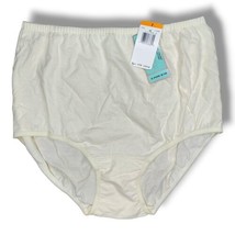 Vtg Vanity Fair Perfectly Yours Cotton Brief Panty L/XL Size 7 Ivory Cream - £15.58 GBP