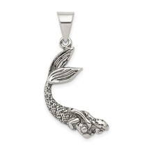 Sterling Silver Antiqued Mermaid Pendant - $837.85 MXN