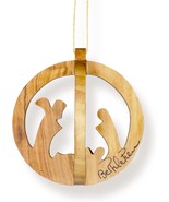 Holy Family Bulb Nativity 3D Olive Wood Christmas Ornament from Israel W... - £16.43 GBP