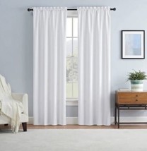 Eclipse 1pc Blackout Braxton Thermaback Window Curtain Panel White 42&quot;x63&quot;. M - £9.43 GBP