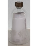 Vintage Etched Glass Ribbon Holly Berry Peg Votive Cup Candle Holder - $346.24 MXN