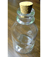 4 1/2&quot; DRUGGIST Pharmacy BOTTLE with Cork 5 oz =150mL ROUND GLASS Apothe... - $25.61 CAD