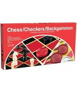 Pressman Chess / Checkers / Backgammon - 3 Games in One with Full Size S... - $27.96 CAD
