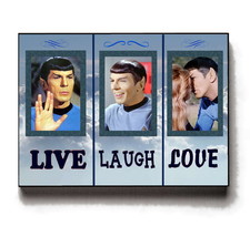 Framed Star Trek Spock Live Laugh Love Parody - £15.16 GBP