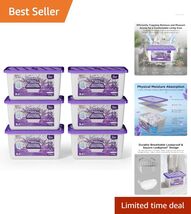 Leakproof &amp; Efficient Lavender Moisture Absorbers - 6-Pack Portable Solu... - $49.45