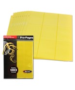 2 pks of 10 (20) BCW Std Sized Card 18-Pocket Side Loading Yellow Pro Bi... - $241.96 MXN
