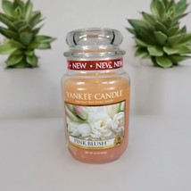 Yankee Candle Pink Blush Large 22 Oz Floral Pink New Old Stock Nos Htf Rare - $39.34