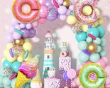 139Pcs Pastel Donut Balloon Garland Arch Kit, Donut Sweet One Birthday P... - £22.13 GBP