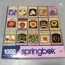 Springbok Garden Goodness Seed Packets 1000 Piece Jigsaw Puzzle Complete - $22.05