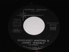 Margaret Whiting Jimmy Wakely Slippin&#39; Around Let&#39;s Go To Church 45 Rpm Record - £11.20 GBP