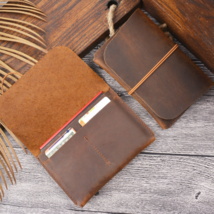 Cowhide Card Holder Passport Holder, Leather Passport Wallet, Passport C... - £24.57 GBP